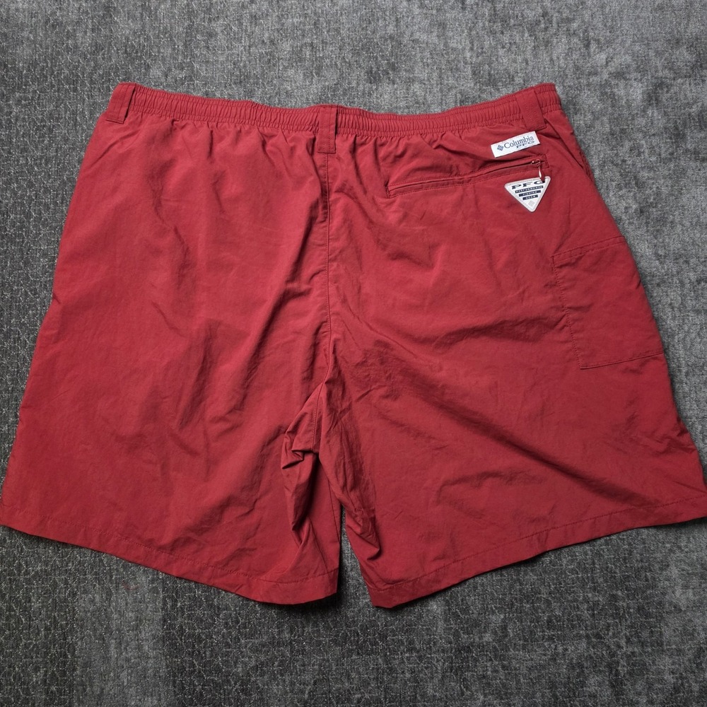 NWT Columbia PFG Swim Trunks Mens XL 8" Inseam Red Cruise Lifeguard Fishing Prep - Picture 11 of 12